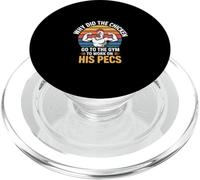 Why Did The Chicken Go To The Gym To Work His Pecs -- PopSockets PopGrip pour MagSafe