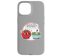 Why Did The Tomato Blush Saw Salade Dressing Funny Dad Joke Coque pour iPhone 15