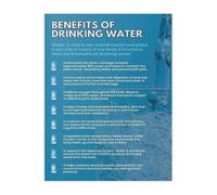 Why Drink Water Infographic Poster Health Education Bedroom Wall-Art