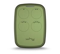 WHY EVO NOA Télécommande rolling code multifréquence de 280 à 868 mhz, ouvre-porte auto-apprentissage programmable, radiocommande à large portée avec 4 boutons Olive Green