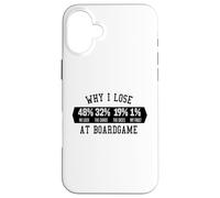 Why I Lose at Boardgame Cartes dés Jeux de société Coque pour iPhone 16 Plus