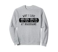 Why I Lose at Boardgame Cartes dés Jeux de société Sweatshirt