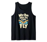 Why Run When You Can Fly Butterfly Swim Humour Débardeur