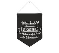 Why Should It Be Essential to Love Rarely in Order to Love Much Bannière en toile de motivation 25,4 x 30,5 cm à suspendre au mur pour chambre à coucher, chambre d'enfant, décoration d'intérieur