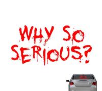 Why So Serious - Autocollants réfléchissants pour véhicule, autocollants amusants pour voiture, décoration créative DIY pour voiture, camionnette, moto | Décoration murale pour ordinateur