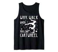Why Walk When You Can Cartwheel Gymnaste Lover Pink Girls Débardeur