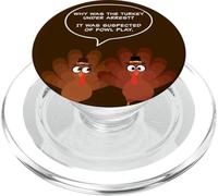 Why Was The Turkey Under Arrest? Funny Thanksgiving Dad Joke PopSockets PopGrip pour MagSafe