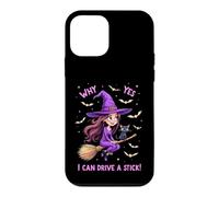 Why Yes I Can Drive a Stick Witch Women Girl Funny Halloween Coque pour iPhone 12 Mini