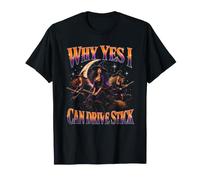 Why Yes I Can Drive Stick Witch Coven Halloween Humour T-Shirt