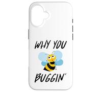 Why You Buggin' - Funny Busy Bee, Save The Bees, Environment Coque pour iPhone 16
