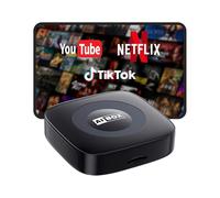 WhyBox Adaptateur Carplay sans fil avec Netflix/YouTube Ai Box pour iPhone et Android, prend en charge la carte TF, Plug & Play, boîte de divertissement vidéo compatible avec les voitures CarPlay