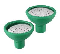 Whychstore Arrosoir en métal et caoutchouc avec tête de rose, buse de pulvérisation fine pour plantes d'intérieur et d'extérieur, vert et argenté, ajustement élastique de 2,2 cm