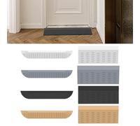 Whychstore Barre de seuil en silicone pour aspirateur robot, 58 cm x 20 cm, tapis d'escalade avec bords arrondis inclinés, conception d'épissure modulaire pour franchir les obstacles en douceur