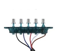 Whychstore Bouton d'interrupteur pour hotte de cuisine, panneau de commande à 5 touches avec lumière et serrure pour remplacement de grille d'aération de cuisine, matériau PC, distance de trou de 12