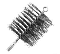 Whychstore Brosse de nettoyage de cheminée, 170 x 110 x 100 mm, brosse métallique pour canalisation, brosse circulaire argentée pour tuyau industriel