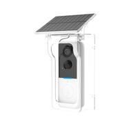 Whychstore Caméra de sonnette sans fil avec couverture solaire, interphone vidéo 1080p avec vision nocturne et détection de mouvement, étanchéité IP65 pour maison intelligente Tuya