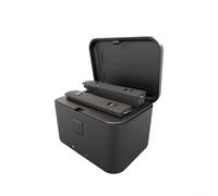 Whychstore Chargeur de batterie rapide pour Insta360 X5, station de stockage de charge de batterie portable à double canal, concentrateur de chargeur X5, avec câble de charge de type C