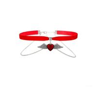 Whychstore Collier gothique en dentelle noire avec franges de fleurs - Collier vampire réglable pour Halloween pour fête costumée femme 31-40 cm
