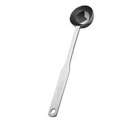 Whychstore Cuillère à café en acier inoxydable, cuillère à mesurer à long manche pour bocaux profonds, thé, sucre, farine, 8 ml, argent