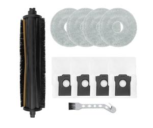 Whychstore Kit d'accessoires de rechange pour Dreame & Mova, brosse anti-nœuds, serpillères et sacs à poussière, pour séries X40/X30/L30/L20/P10/S10