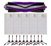 Whychstore Kit de filtre à brosse latérale de rechange, compatible avec Midea M9 Eureka E20 Plus VCR Plus Obode A8 ETA Aurum PRO, pièces d'aspirateur faciles à installer