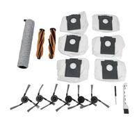 Whychstore Kit de pièces de rechange pour aspirateur robot Mova Z60 Ultra, 2 brosses principales en caoutchouc + 6 brosses latérales + 1 balai roulant, construction ABS/nylon avec tampons de nettoyage