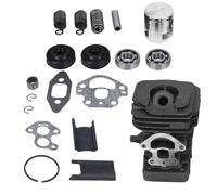 Whychstore Kit de piston cylindrique en alliage d'aluminium, pour tronçonneuse 235 236 240 235e 236e 240e, 9 pièces de rechange avec roulements et joints