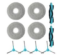 Whychstore Kit de remplacement pour aspirateur robot Cecotec Conga 20090 ProAI - 4 chiffons en microfibre, 4 brosses latérales, 2 brosses principales, compatible avec Conga 20090 ProAI