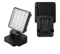 Whychstore Lampe de travail sans fil pour PARKSIDE X20V PAP20A1 PAP20A3, tête pliable à 90° avec crochet, lampe de poche LED 1200LM (batterie non incluse)