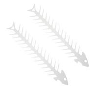 Whychstore Lot de 2 brochettes de barbecue en forme d'arête de poisson en acier inoxydable réutilisables pour griller la viande et les légumes, passent au lave-vaisselle