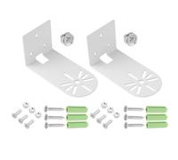 Whychstore Lot de 2 supports muraux en acier blanc, sans perçage, installation au plafond ou au mur avec gestion soignée des câbles, compatible avec caméra d'intérieur Ring Pan-Tilt