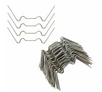 Whychstore Lot de 50 clips de vitrage en acier inoxydable pour serre en polycarbonate de 3 à 4 mm, fil à ressort de rechange de 15 x 9 mm