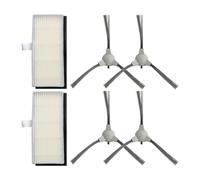 Whychstore Lot de 6 filtres de rechange et brosse latérale pour iHome Nova S1 Pro, compatibles avec les robots AutoVac Orbita Eclipse Luna