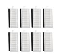 Whychstore Lot de 8 pièces d'aspirateur pour Cecotec Conga 1099 & 1990 Connected, filtres de rechange et accessoires pour balai robot, composants en plastique blanc pour nettoyage en profondeur et