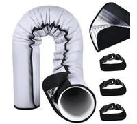 Whychstore Manchon isolant pour tuyau de climatisation, couvercle d'échappement portable pour tuyaux de 12,7 à 15,9 cm, kit d'isolation thermique de 140 cm avec sangles élastiques
