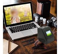 Whychstore Mini scanner de film numérique et diapositives, convertit 35 mm, 135, 110, 126, Super 8 films/diapositives/négatifs en photos numériques JPG, noir