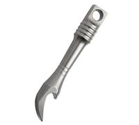 Whychstore Outil porte-clés en titane - Outil multifonction EDC - Pry Bar et décapsuleur - Design compact et léger pour clés ou ceinture - Argenté