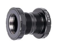 Whychstore Pédalier de vélo 68/35 mm, axe central fileté, métal 87 mm, noir, compatible avec FSA BB386 et SRAM BB30