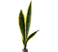 Whychstore Plante serpent artificielle, Sansevieria pour décoration d'intérieur, en PVC, fausse langue de belle-mère avec feuilles réalistes