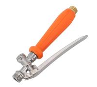 Whychstore Poignée de pulvérisation en laiton, buse réglable pour tuyau d'arrosage, pistolet pulvérisateur en métal rouge pour arrosage des plantes et lavage de voiture