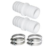 Whychstore Raccord de tuyau de piscine 38 mm, adaptateur pour pompe à filtre à sable, raccord de tuyau d'arrosage avec colliers de serrage en acier inoxydable