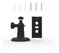 Whychstore Support mural réglable à 360 degrés pour batterie Ring StickUp Cam Pro, conçu pour un positionnement fiable de l'appareil photo, matériau ABS (noir)