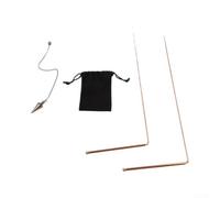 Whychstore Tiges de radiesthésie télescopiques en laiton pour surveillance souterraine - Emplacement portable en métal pour test de conduite d'eau en extérieur - Doré (B)