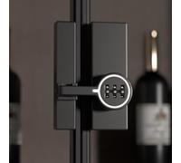 Whychstore Verrou de porte en alliage de zinc, design push-pull avec trou dissimulé pour une sécurité accrue, veilleuse noire variante