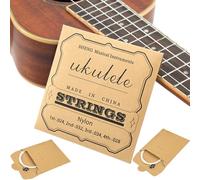 WHYCNJL 2 Jeu De Cordes Nylon Ukulele 4 -string Set,New Nylgut,Concert/Soprano Ball End Cordes Nylon Ukulele,Blanc
