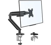 WHYFONE Support Ecran PC Moniteur de 13-32 Pouces, Bras Articulé Ecran PC Ressort à Gaz, Réglable en Hauteur, Inclinaison 90°, Pivotement 180°, Rotation 360, Charge Maximale de 9KG, VESA 75/100mm