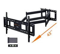 WHYFONE Support Mural TV à Bras Long 1080mm pour Téléviseurs 50-100 Pouces