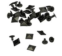 WHYHKJ Lot de 100 rivets pyramides noirs 7 mm