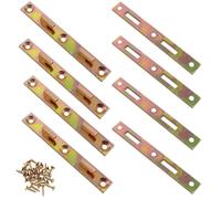 WHYHKJ Lot de 4 supports de montage pour rail de lit - Connecteurs cachés à rainure et languette pour cadres de lit - Matériel de renfort pour meubles en bois 3087 - 127 mm - Acier galvanisé et revêtu