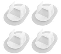 WHYHKJ Lot de 4 supports de tuyau de vidange auto-adhésifs sans perçage pour machine à laver - Pince de fixation flexible pour évier à linge - Maintient l'extrémité du tuyau de vidange dans la zone de